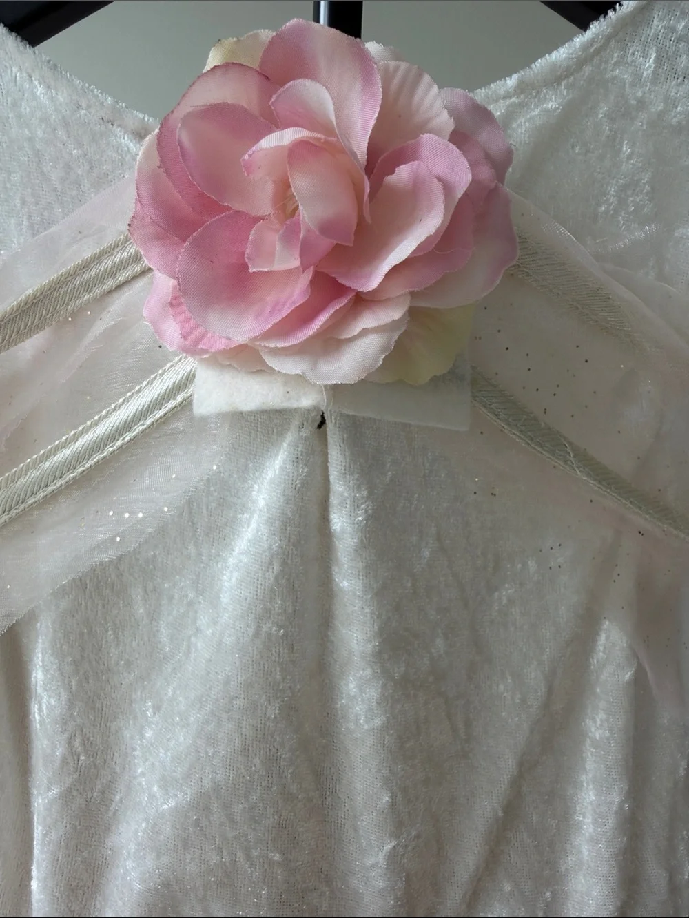 Girl’s Halloween Pink & Ivory Delicate Fairy Dress Costume